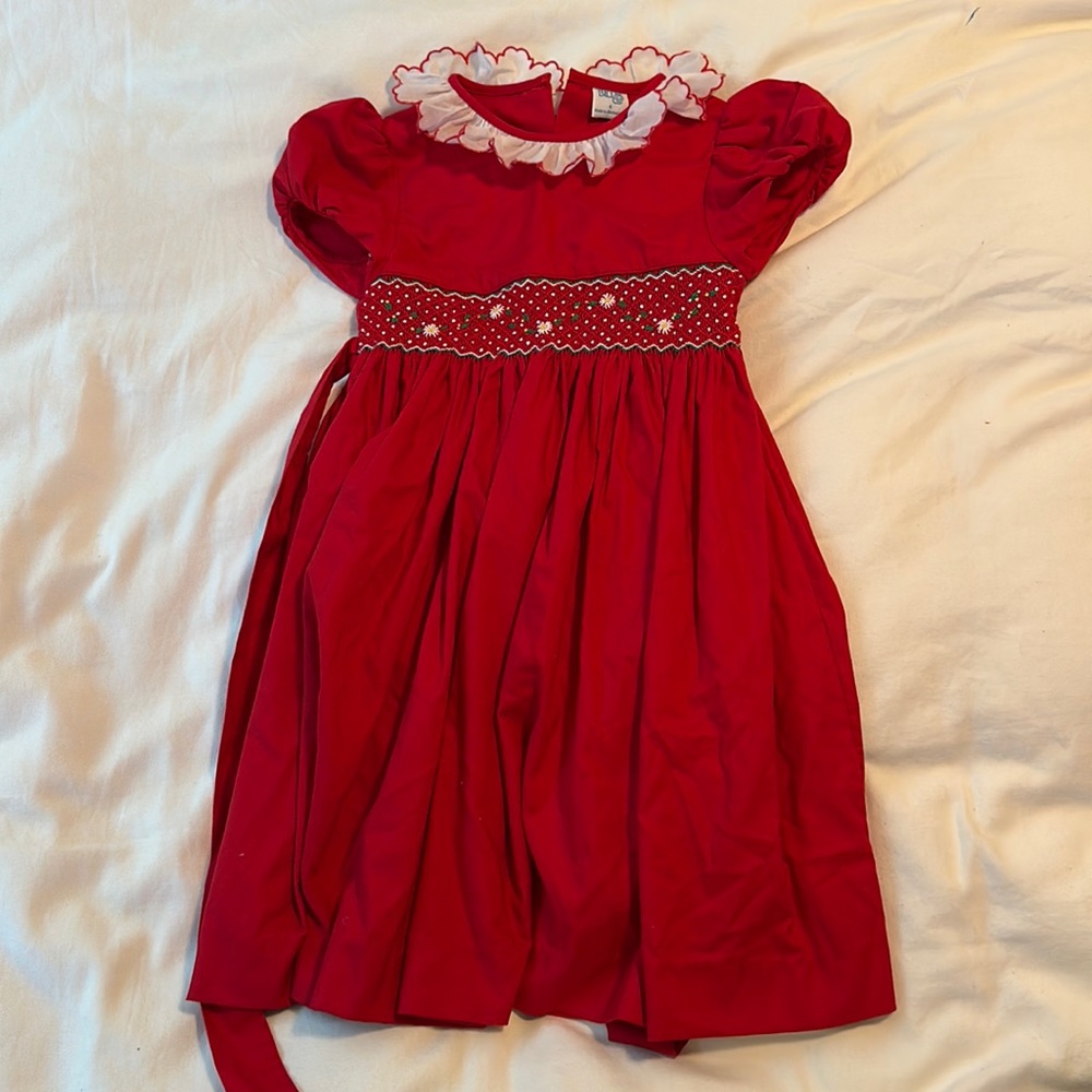 Lvli Me Smocked Dress Red sz 6 NEW